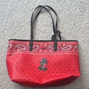 Disney X Coach Prairie Bandana Mickey Mouse Reversible Tote